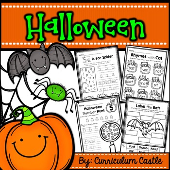 Preview of Halloween Thematic Unit - Pumpkins, Spiders and Bats!