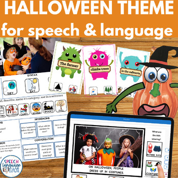 Preview of Halloween Theme Bundle for Speech and Language Therapy