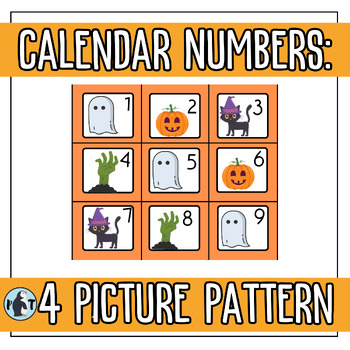 Halloween Theme Calendar Pieces for October by Penguin Teacher | TPT