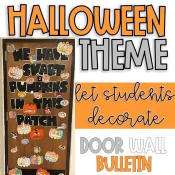 Preview of Halloween Theme Door or Bulletin Decorations | Pumpkin Coloring Sheets