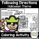 Halloween Theme Following Directions Coloring Set