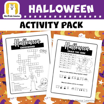 Preview of Halloween Theme No Prep Early Finisher Activity Packs - Substitute Teachers