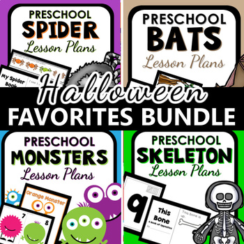 Preview of Halloween Theme Preschool Lesson Plan and Halloween Activities BUNDLE