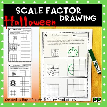 Preview of Halloween Theme Scale Factor Drawing, 8 pgs, teacher notes