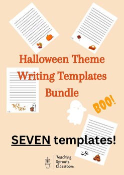 Preview of Halloween Theme Writing Templates Bundle