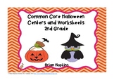 Halloween Themed 2nd Grade Reading and Math Centers & Worksheets
