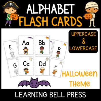 Halloween-Themed Alphabet Flash Cards by Learning Bell Press | TPT