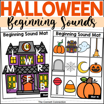 Halloween Themed Beginning Sounds Matching Mats by The Connett Connection