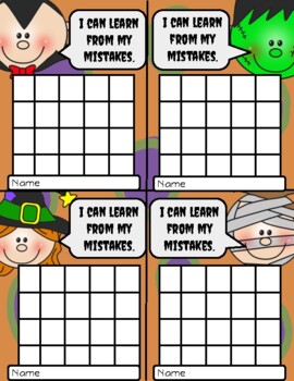 Preview of Halloween Themed Behavior Charts