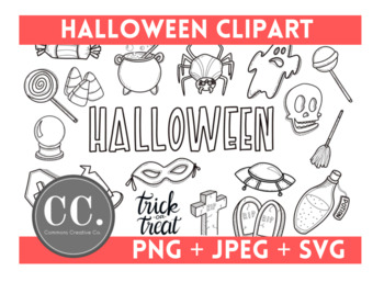 Preview of Halloween Themed Clipart & Doodles