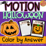 Motion Word Problems Color-by-Number (Halloween Themed Activity)