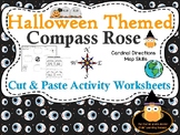 Halloween Themed Compass Rose:Map Skill Cardinal Direction