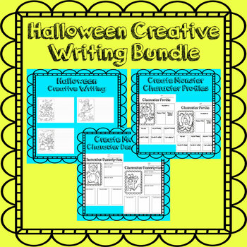 Preview of Halloween Themed Creative writing bundle of resources