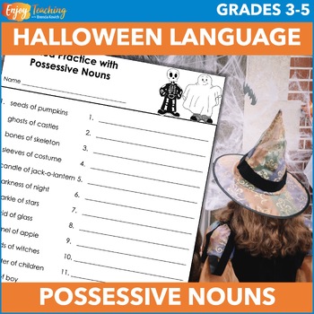 Preview of Halloween-Themed Activities - Possessive Noun Worksheets 3rd, 4th, 5th Grade