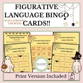 60 Halloween Themed Figurative Language Bingo Cards!!