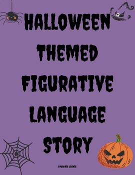 Preview of Halloween Themed Figurative Language Story Reading Comprehension