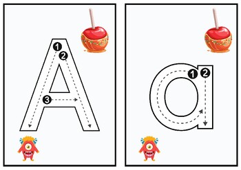 Halloween Themed Fine Motor Alphabet tracing Preschool Kindergarten 4-6