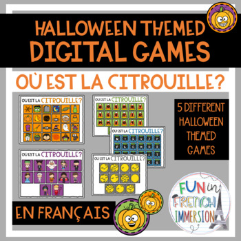 Preview of Halloween Themed French Digital Games - Où est la citrouille?