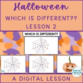 Halloween Themed Identifying A Different Image Digital Lesson 2