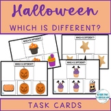 Halloween Themed Identifying A Different Image Task Cards