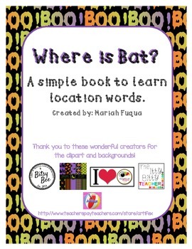 Preview of Halloween Themed-Location Word Book