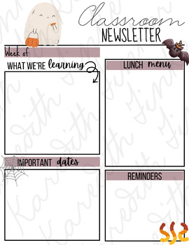 Preview of Halloween Themed Newsletter