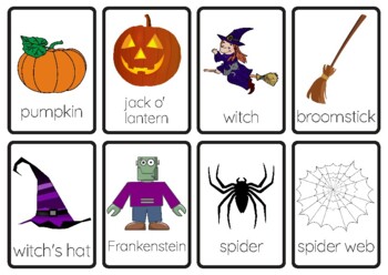 Halloween Themed Photo Cards by Speech Assistants | TpT