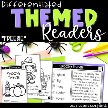 Preview of Halloween Themed Readers | Differentiated Reading Passages | K 1st & 2nd