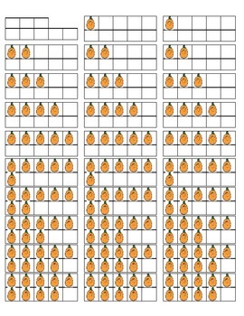 Preview of Halloween Themed Ten Base Labels for Math Stations