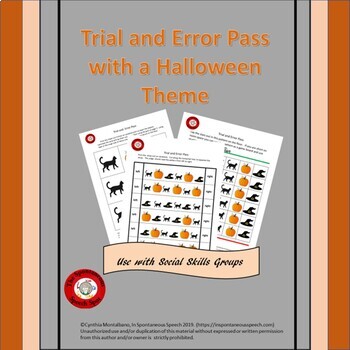 Preview of Halloween Themed Trial and Error Pass