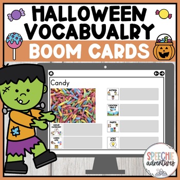 Preview of Halloween Themed Vocabulary Boom Cards