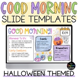 Halloween Themed Watercolor Good Morning Slides