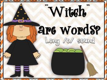Preview of Halloween Themed ~"Witch" Are Words? Phonics {Long O} ActivIspire Lit. Station