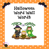 Halloween Word Wall Words