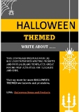 Halloween ! Themed : Write About (Templates Included)