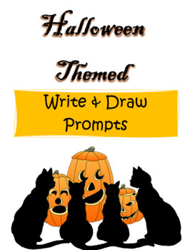 Preview of Halloween Themed Write & Draw Prompts