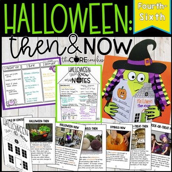 Preview of Halloween - Reading, Writing and Craft with a Printable Text - 4th, 5th, 6th