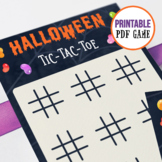 Halloween Tic Tac Toe | Printable Game | Indoor Activity