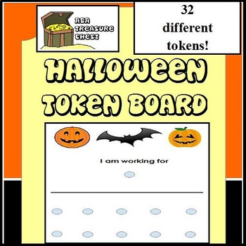 Preview of Halloween Token Reward Board  ABA Autism