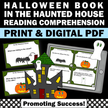 Preview of 1st 2nd Grade Halloween Reading Comprehension Book In the Haunted House