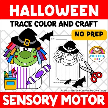Preview of Halloween Craft | Sensory Motor Activity for Preschool & Kindergarten (NO PREP)