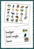Forest Animals Word Wall Cards and Picture Dictionary Set