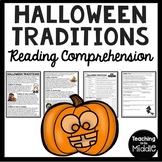 Halloween Traditions Reading Comprehension Worksheet Octob