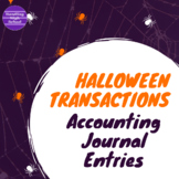 Halloween Transactions Journal Entries for Accounting