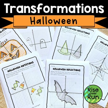 Preview of Halloween Transformations Practice | Translate, Reflect, Rotate, Dilate Figures