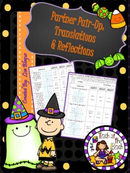 Preview of Halloween Transformations:  Translations & Reflections