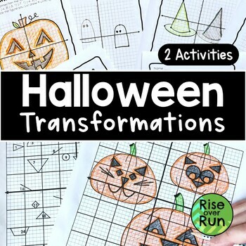 Preview of Halloween Transformations on the Coordinate Plane Practice Activities