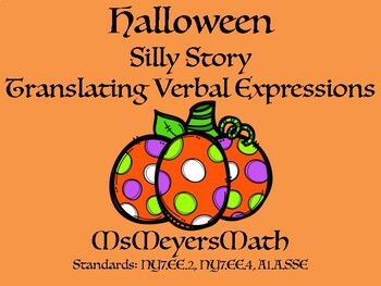 Preview of Halloween Translating Verbal Expressions