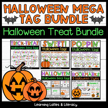 Preview of Halloween Treat Tag Bundle Halloween Student Gift Tags Teacher Treat Tags