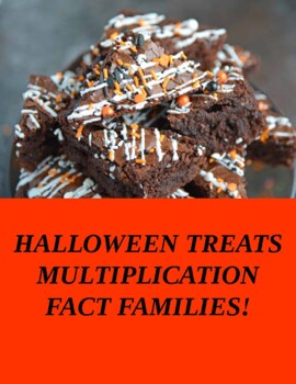 Preview of Halloween Treats Multiplication Fact Families (#1-9)!